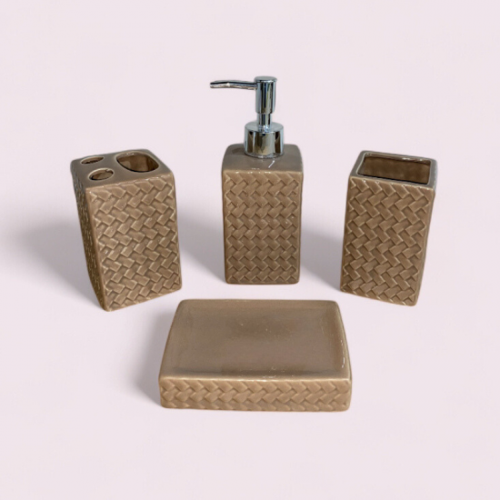 Ceramic Soap Dispenser Set 4 pieces 